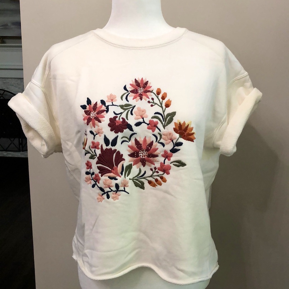 A&F Floral Cropped Sweater